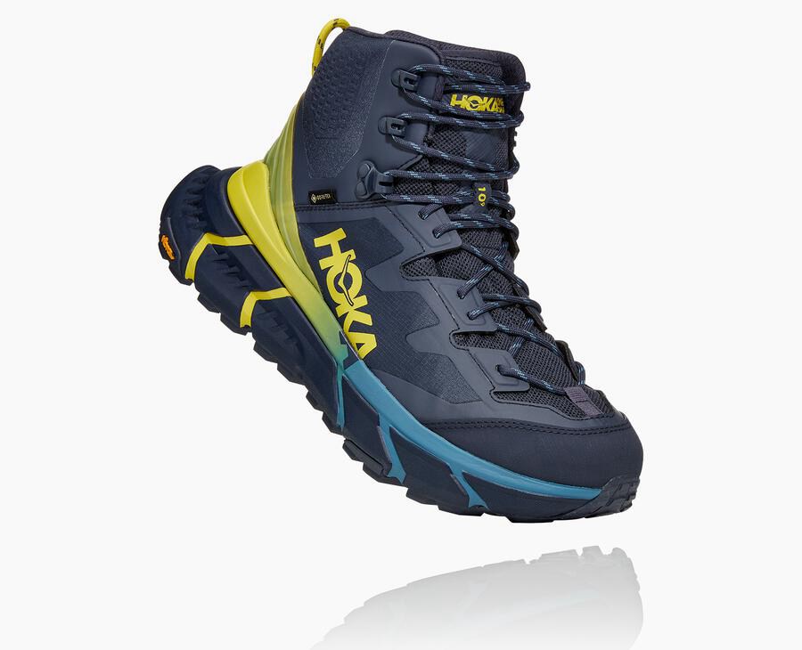 Hoka Mens Hiking Boots NZ - Hoka Tennine Hike Gtx Blue (KST389651)